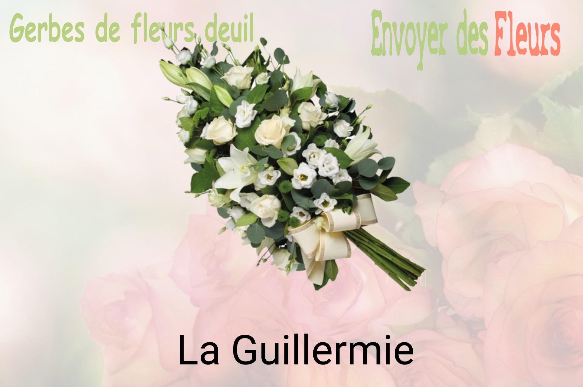 Gerbe de fleurs de deuil livrée à La Guillermie